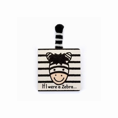 Jellycat If I Were A Zebra Board and Bashful Zebra Medium Australia | 091763BHR